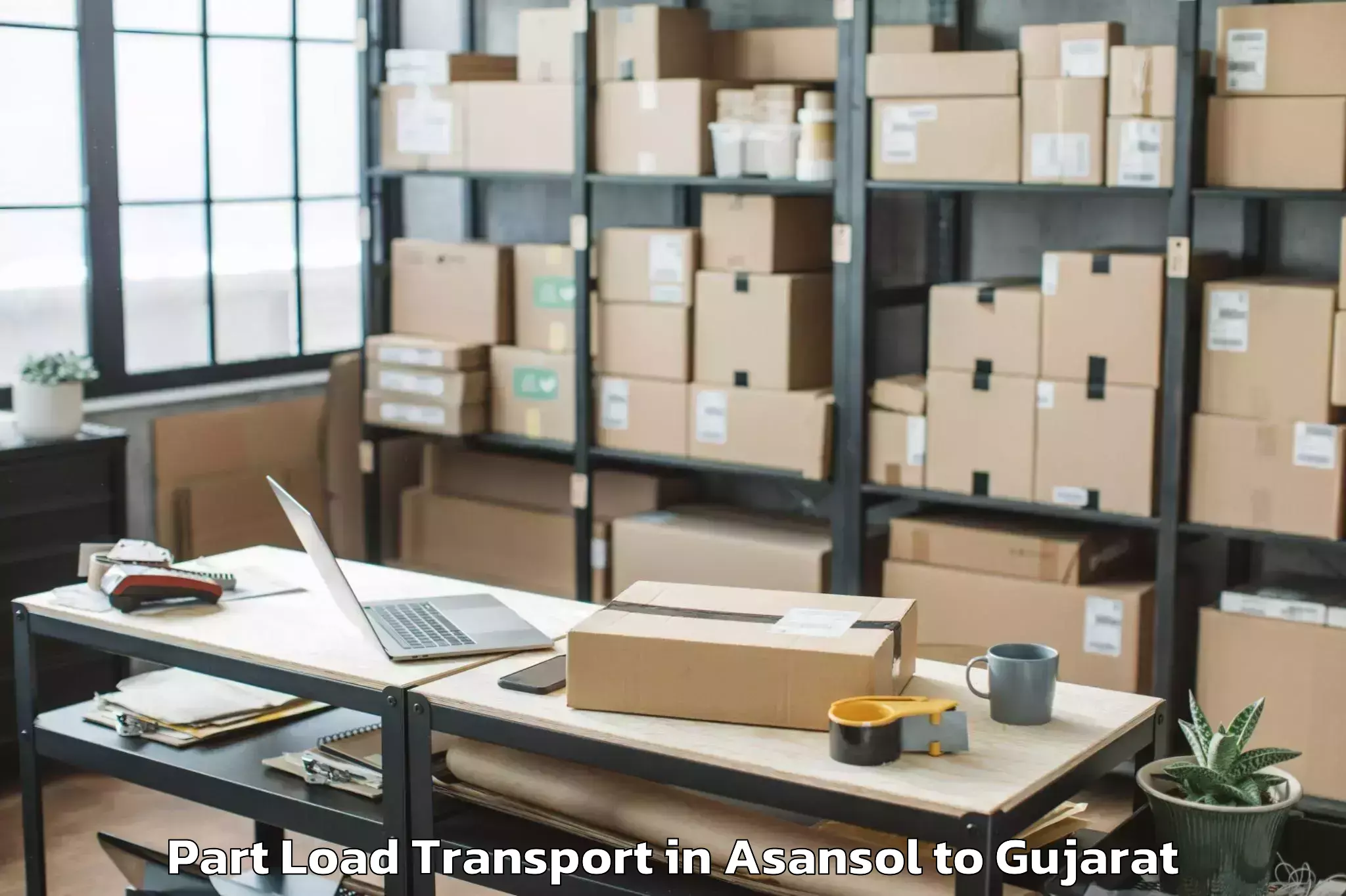 Trusted Asansol to Mehsana Part Load Transport